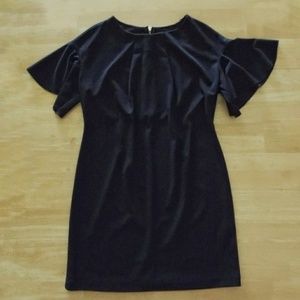 MOVING SALE - Flirty Black Dress - Ruffle Sleeves!